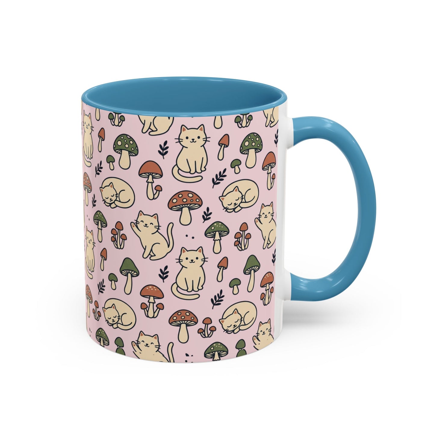Cats and Mushrooms Mug | Accent Coffee Mug