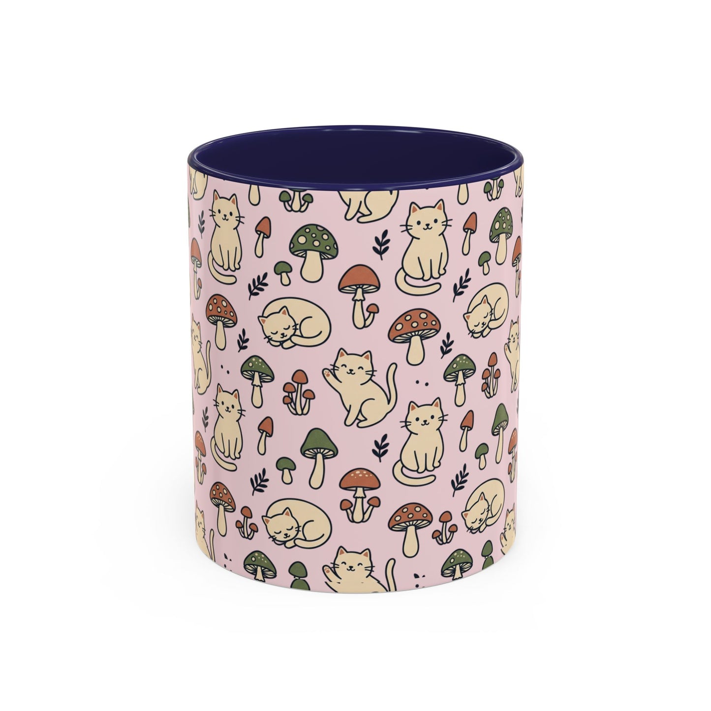 Cats and Mushrooms Mug | Accent Coffee Mug