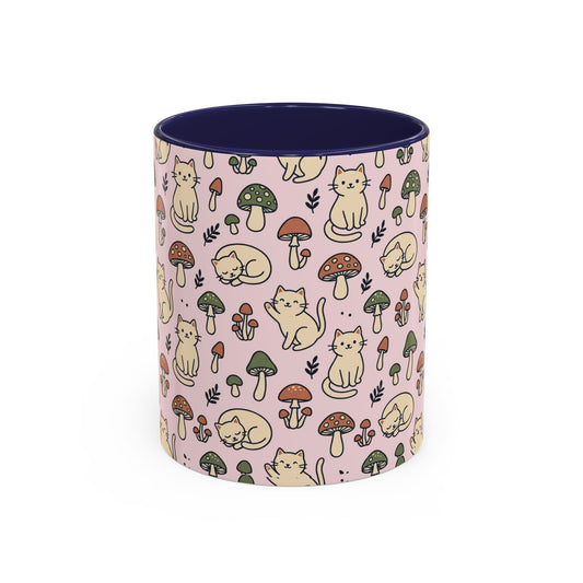 Cats and Mushrooms Mug | Accent Coffee Mug