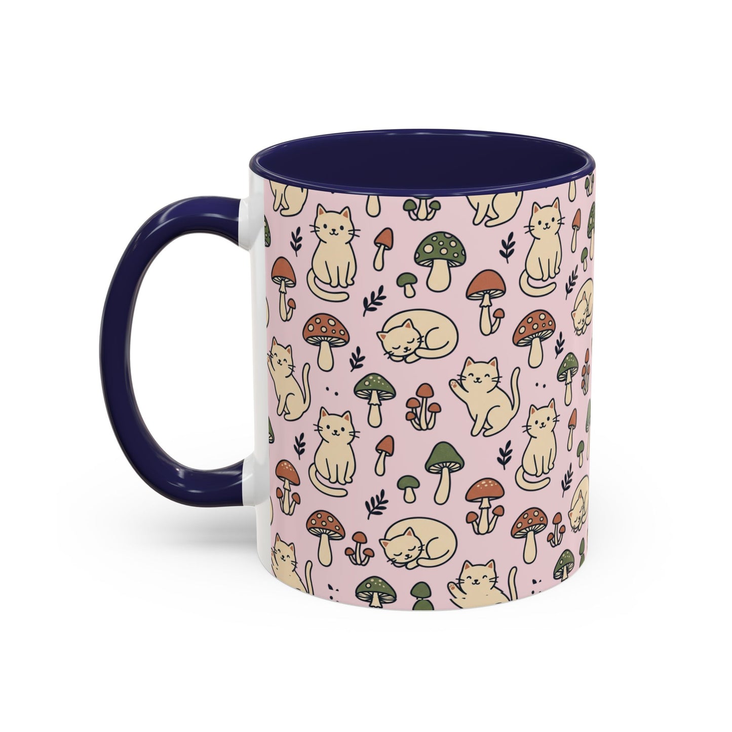 Cats and Mushrooms Mug | Accent Coffee Mug
