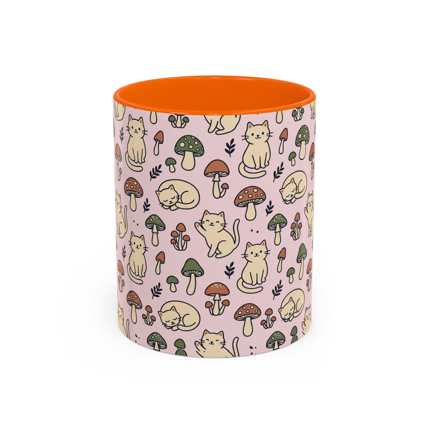 Cats and Mushrooms Mug | Accent Coffee Mug