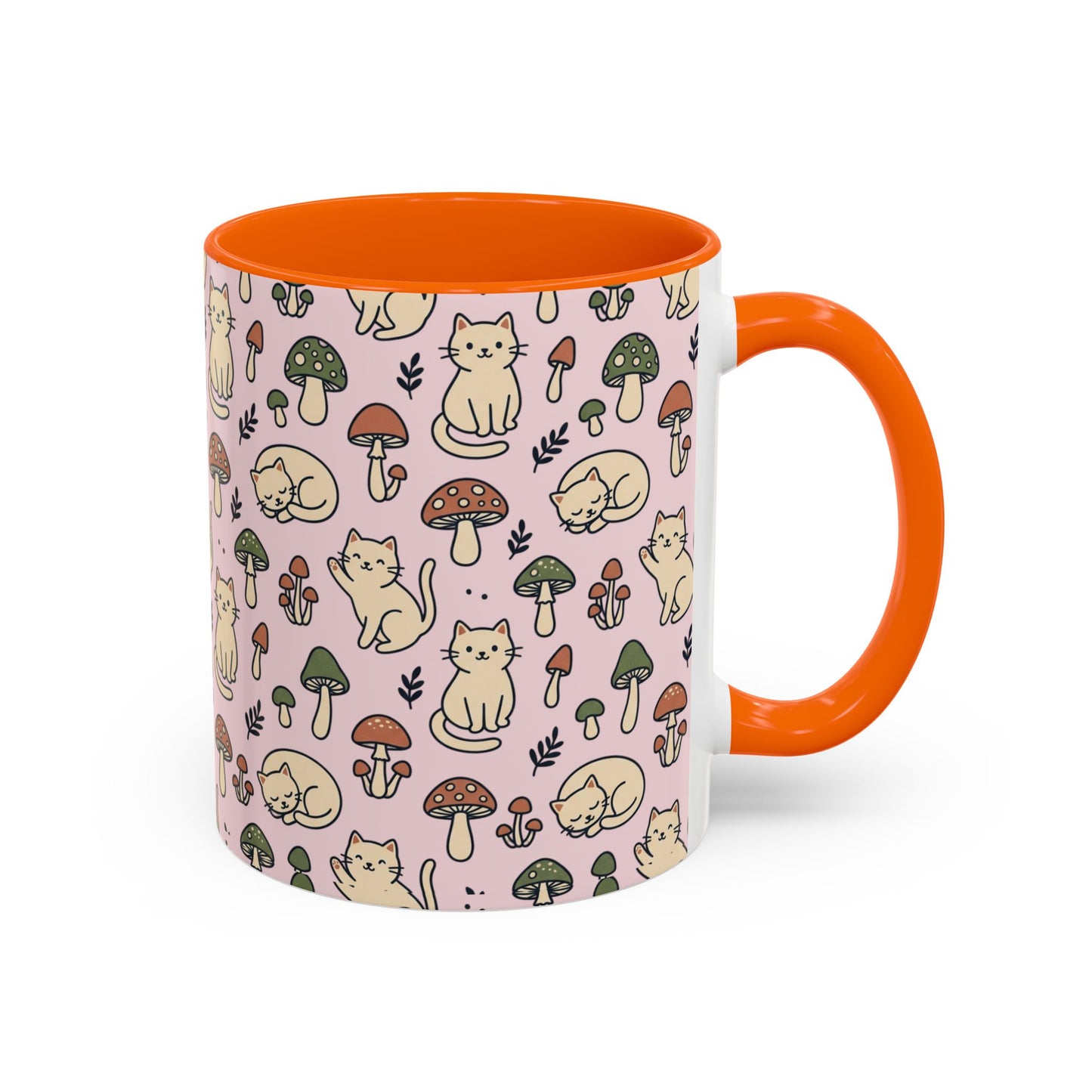 Cats and Mushrooms Mug | Accent Coffee Mug