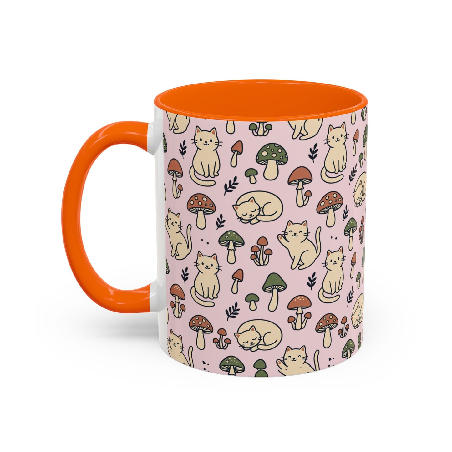 Cats and Mushrooms Mug | Accent Coffee Mug