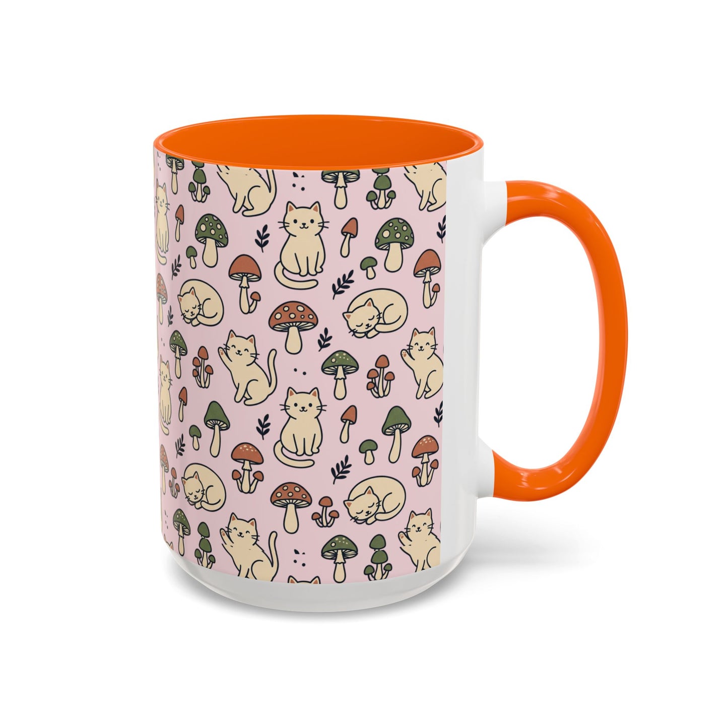 Cats and Mushrooms Mug | Accent Coffee Mug