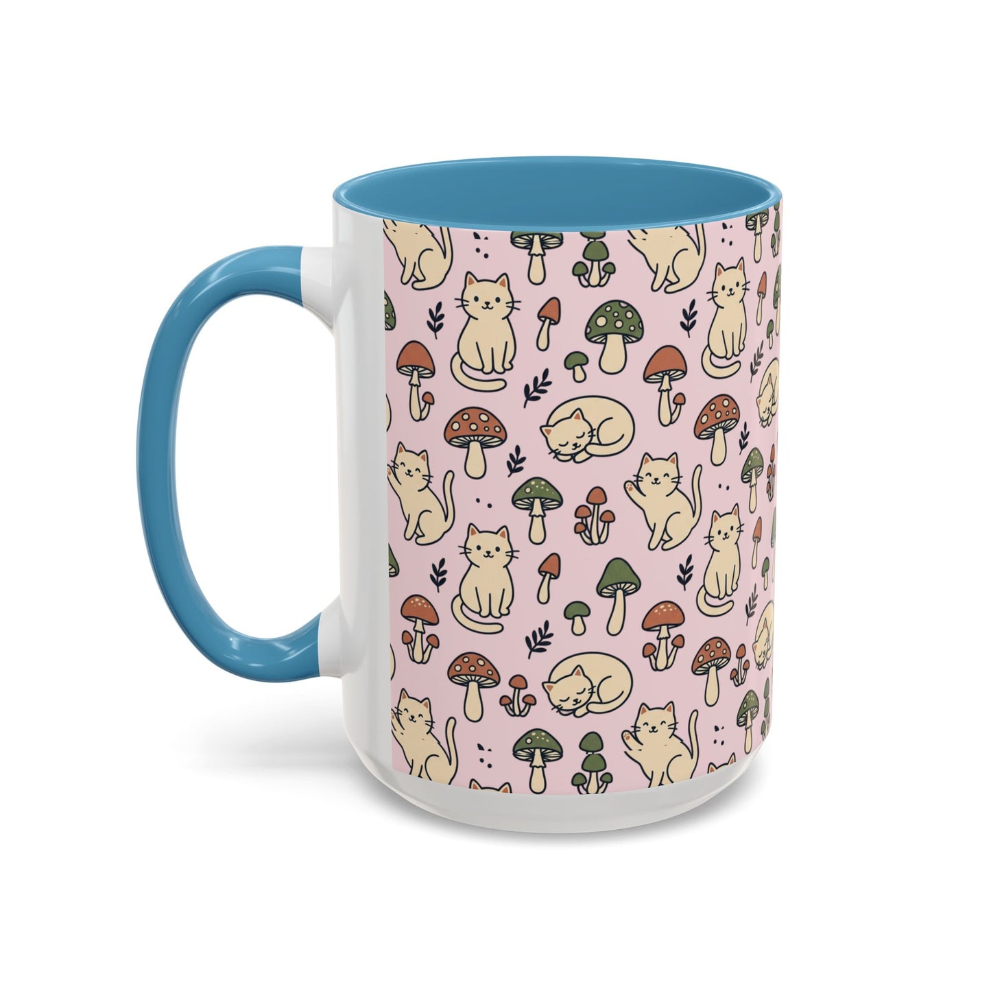 Cats and Mushrooms Mug | Accent Coffee Mug
