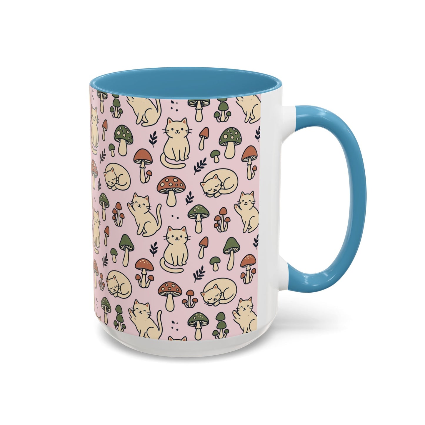 Cats and Mushrooms Mug | Accent Coffee Mug