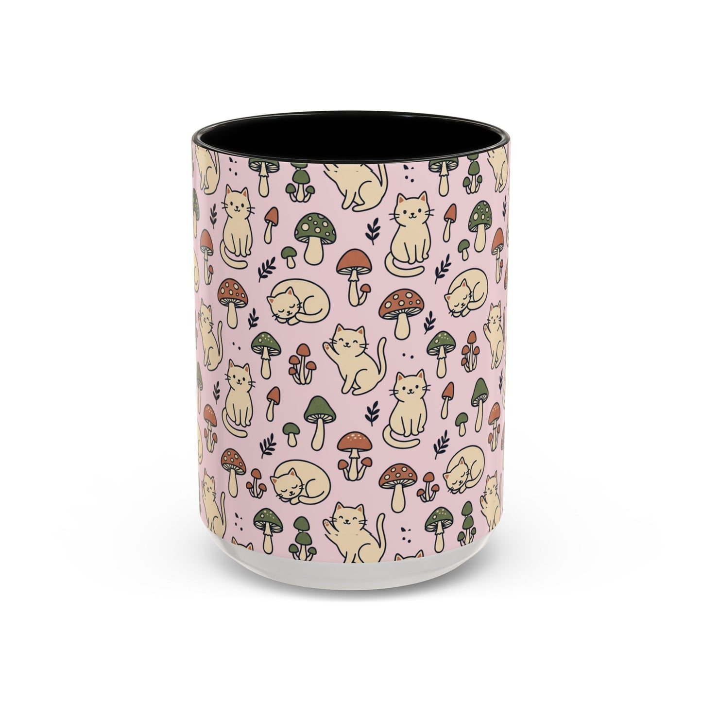 Cats and Mushrooms Mug | Accent Coffee Mug
