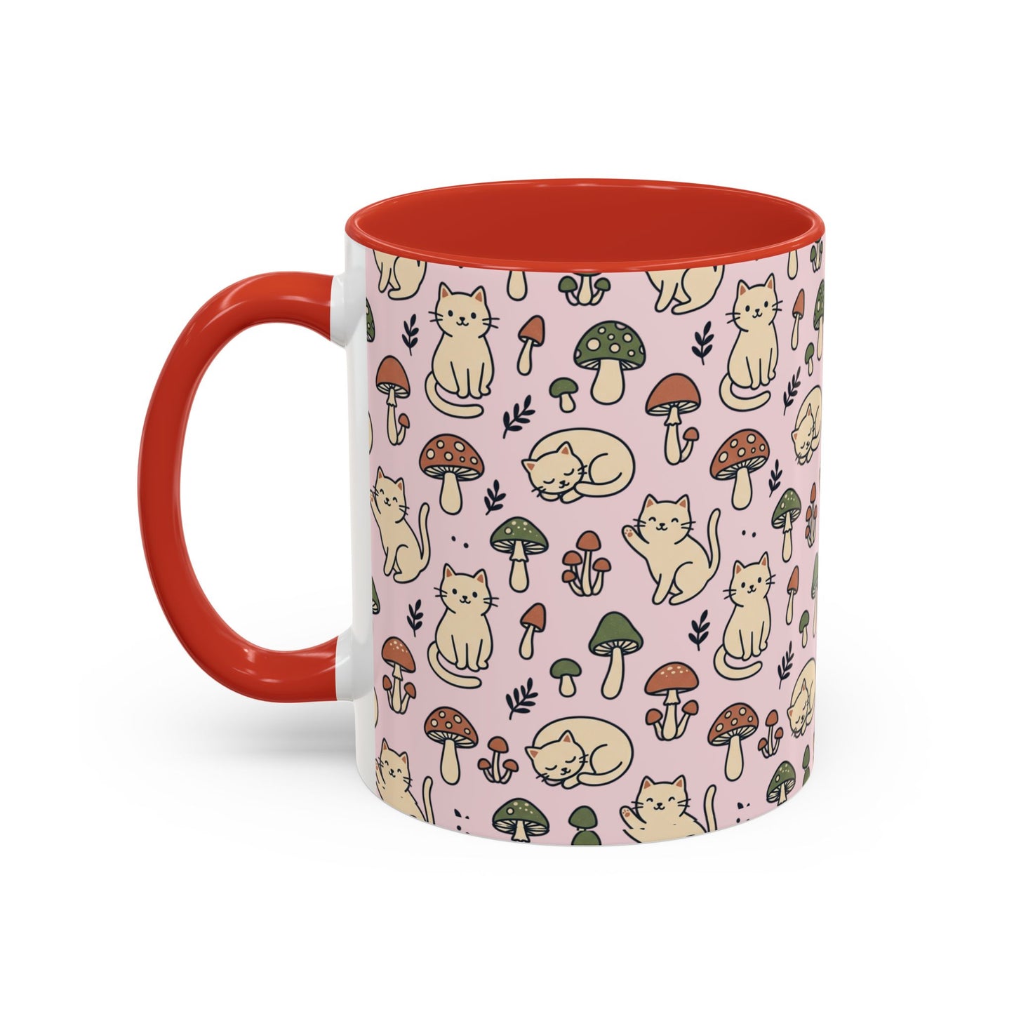 Cats and Mushrooms Mug | Accent Coffee Mug