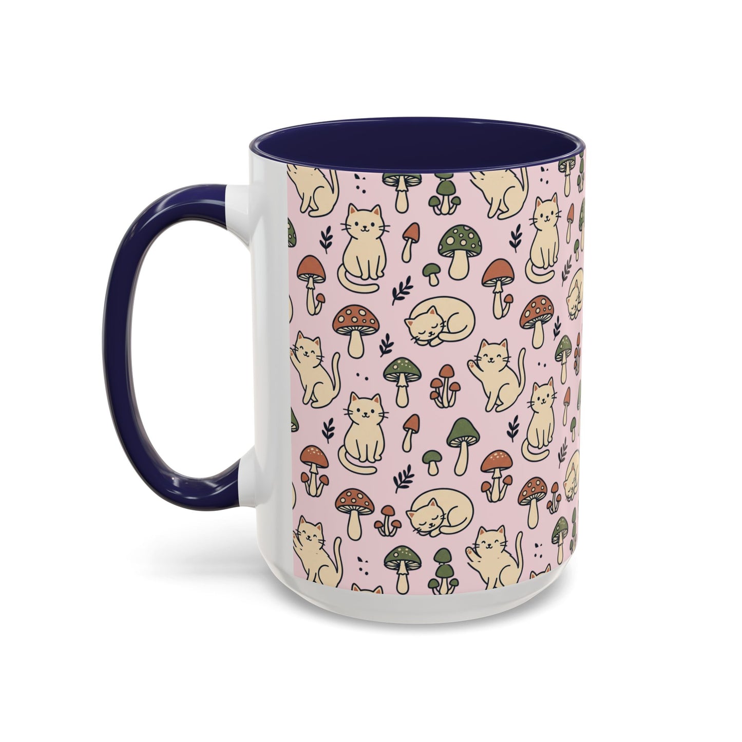 Cats and Mushrooms Mug | Accent Coffee Mug