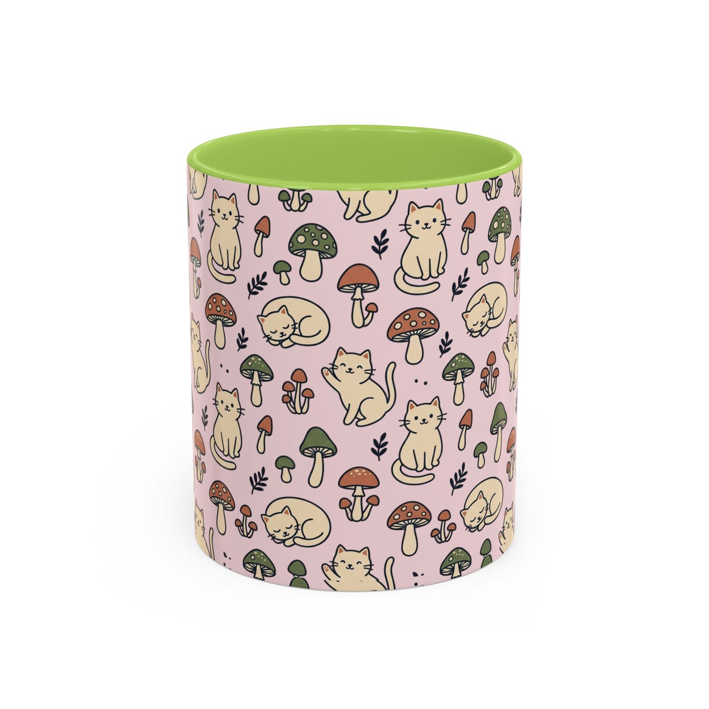 Cats and Mushrooms Mug | Accent Coffee Mug