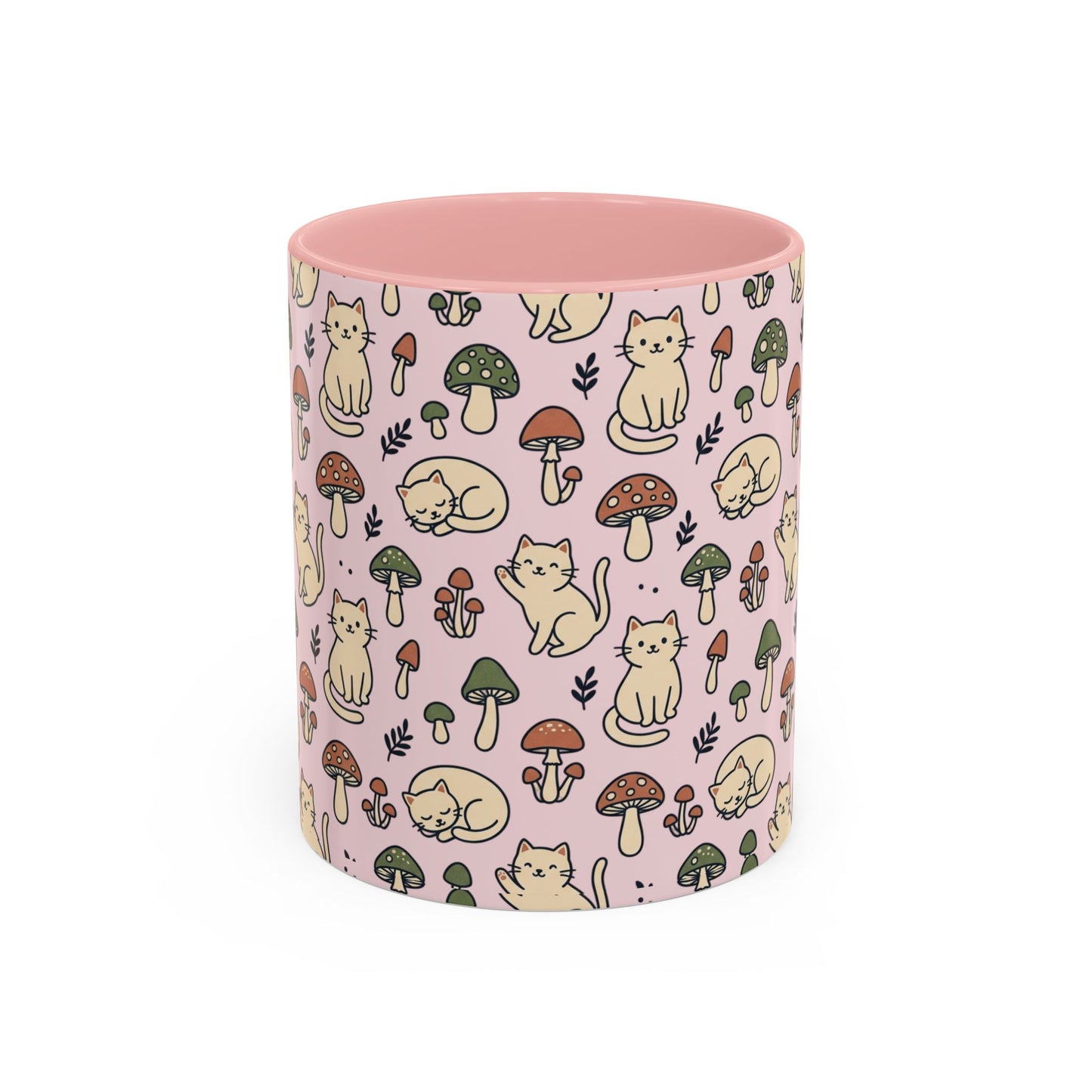 Cats and Mushrooms Mug | Accent Coffee Mug