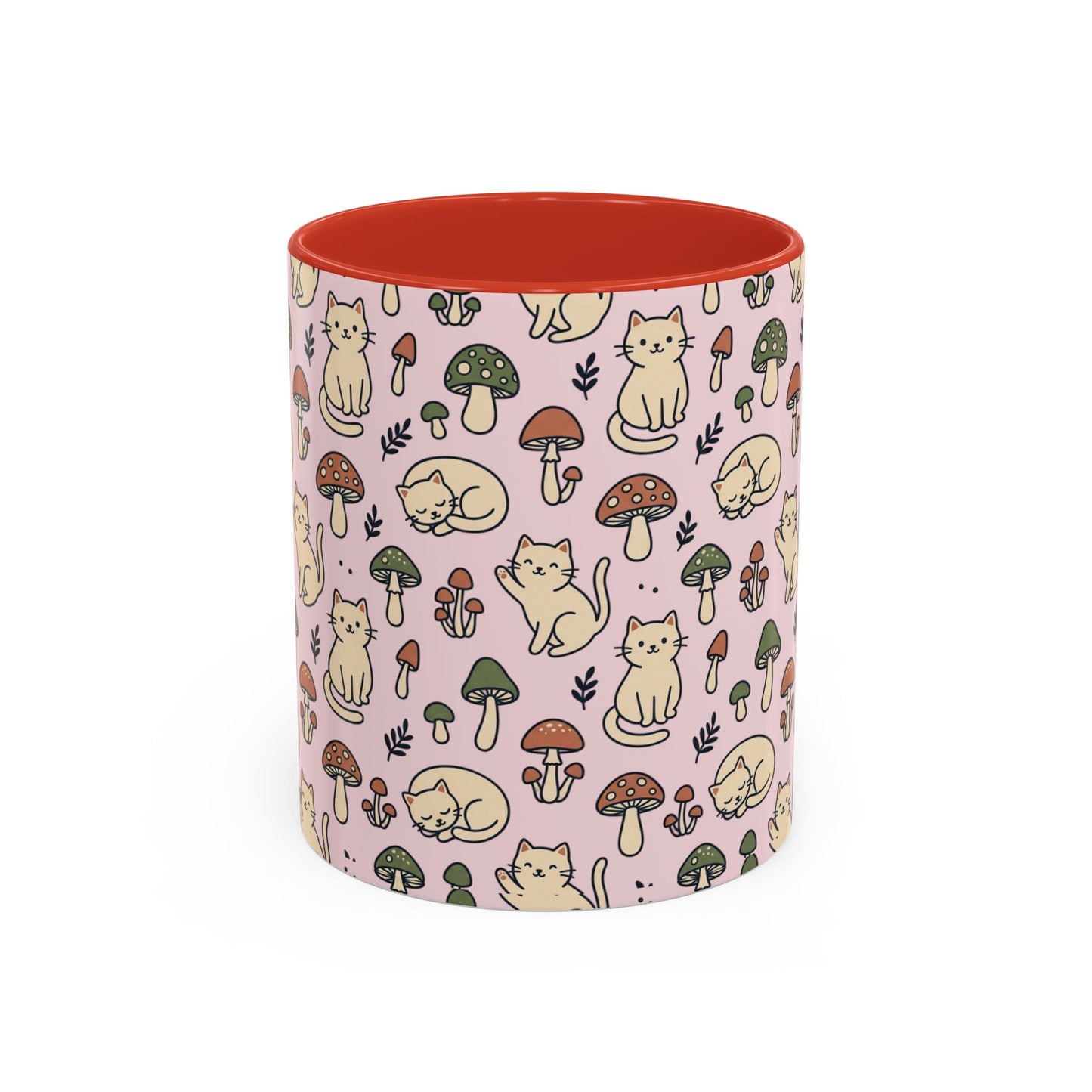 Cats and Mushrooms Mug | Accent Coffee Mug