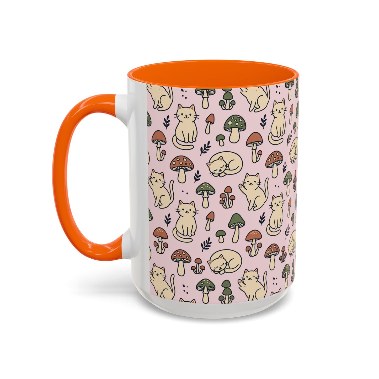 Cats and Mushrooms Mug | Accent Coffee Mug