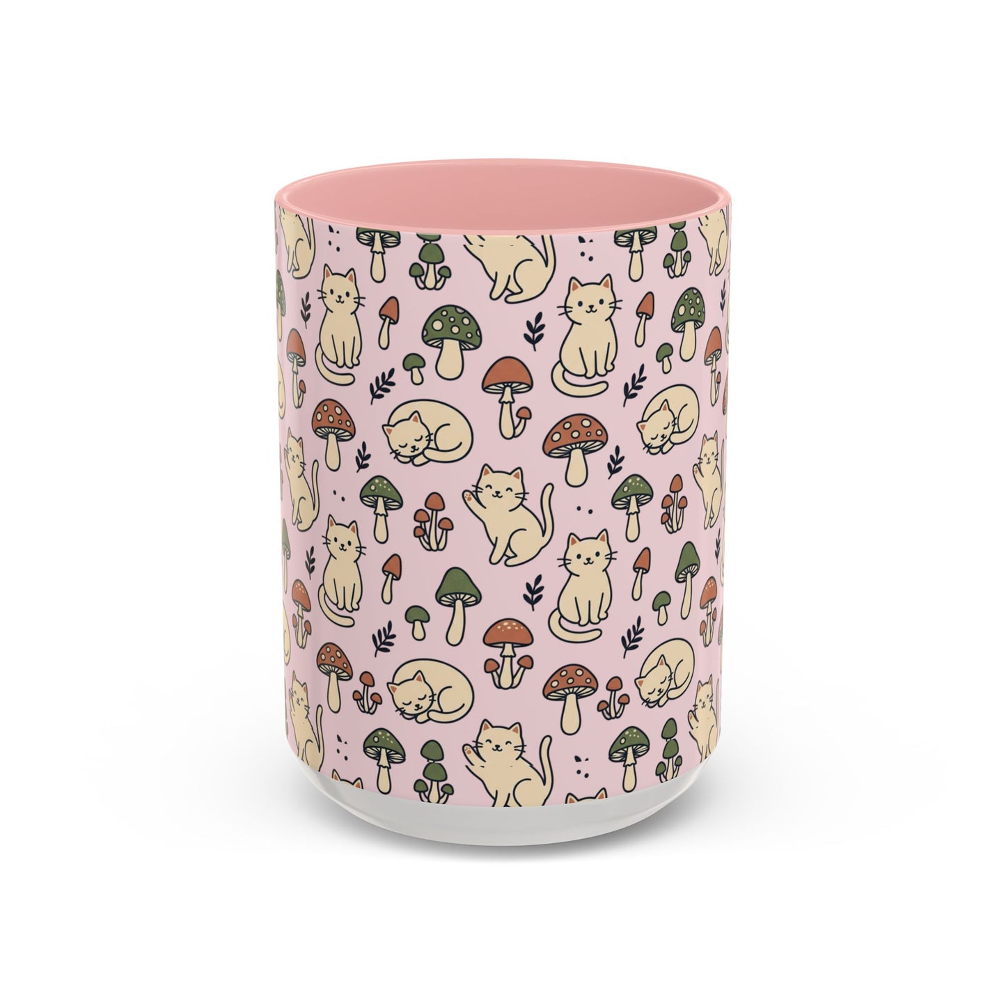 Cats and Mushrooms Mug | Accent Coffee Mug