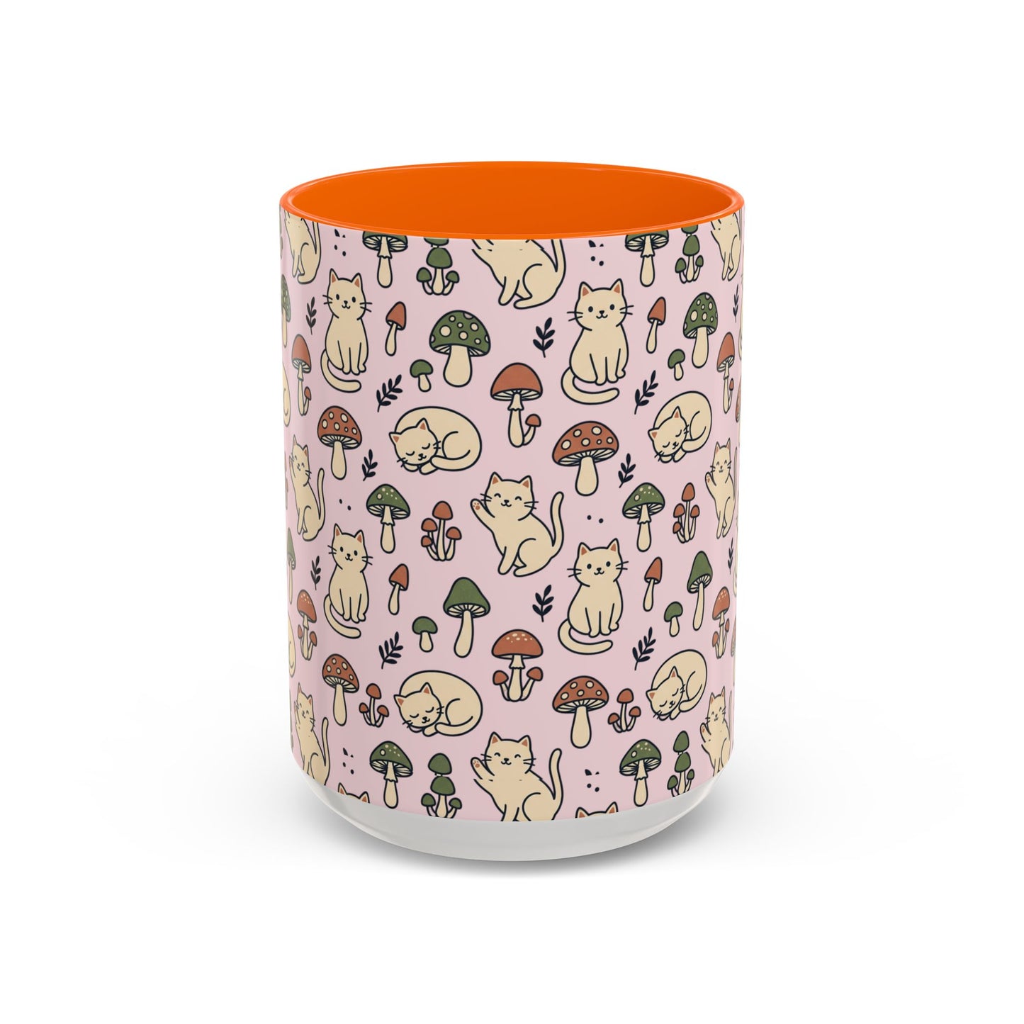 Cats and Mushrooms Mug | Accent Coffee Mug