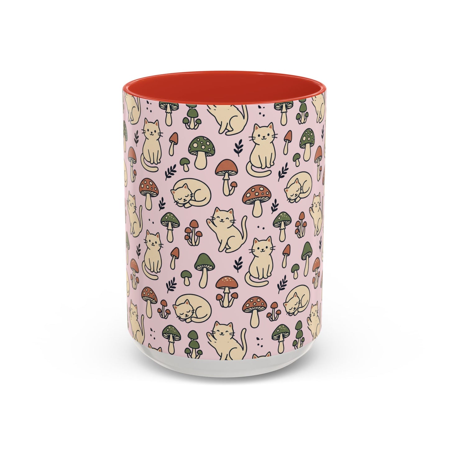 Cats and Mushrooms Mug | Accent Coffee Mug