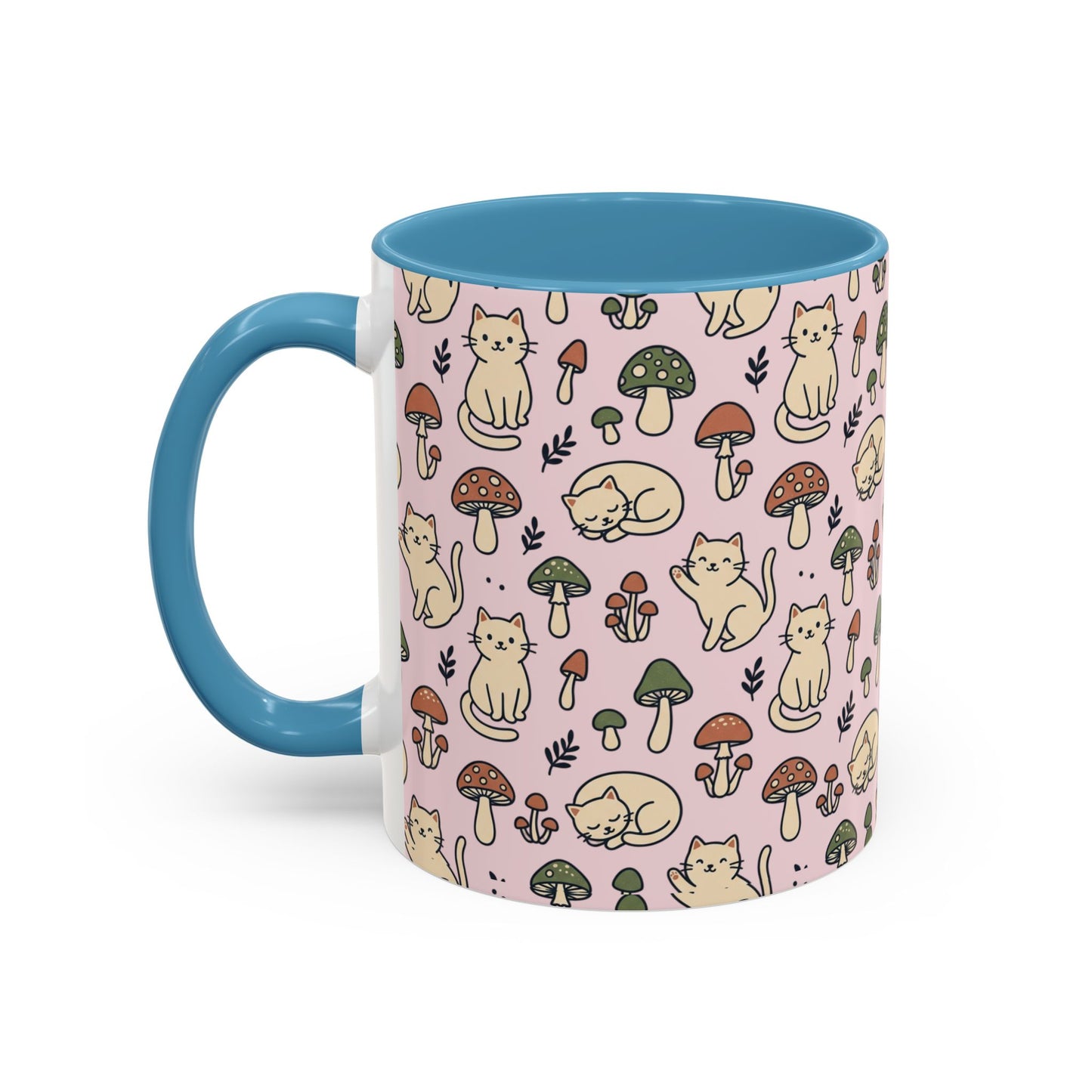 Cats and Mushrooms Mug | Accent Coffee Mug