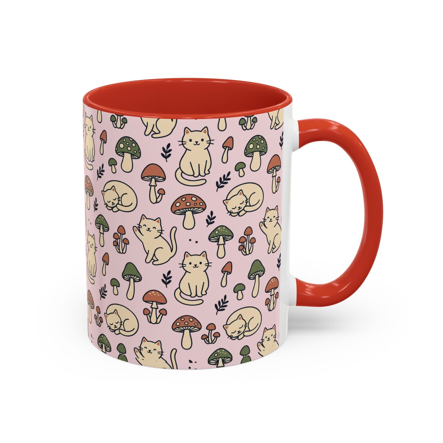 Cats and Mushrooms Mug | Accent Coffee Mug