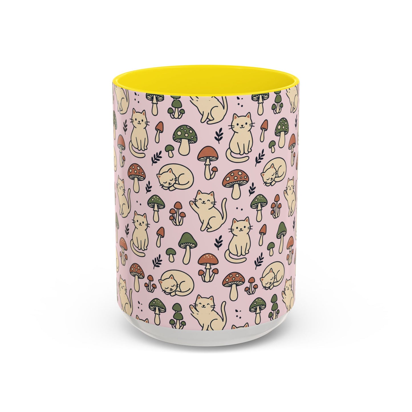 Cats and Mushrooms Mug | Accent Coffee Mug