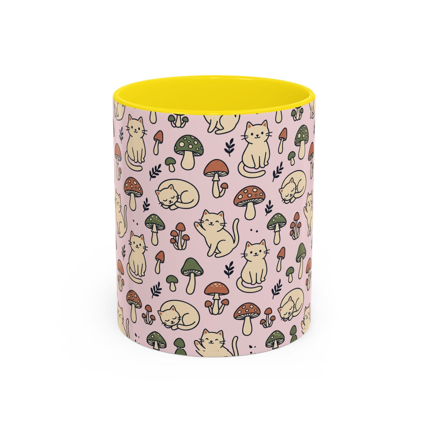 Cats and Mushrooms Mug | Accent Coffee Mug