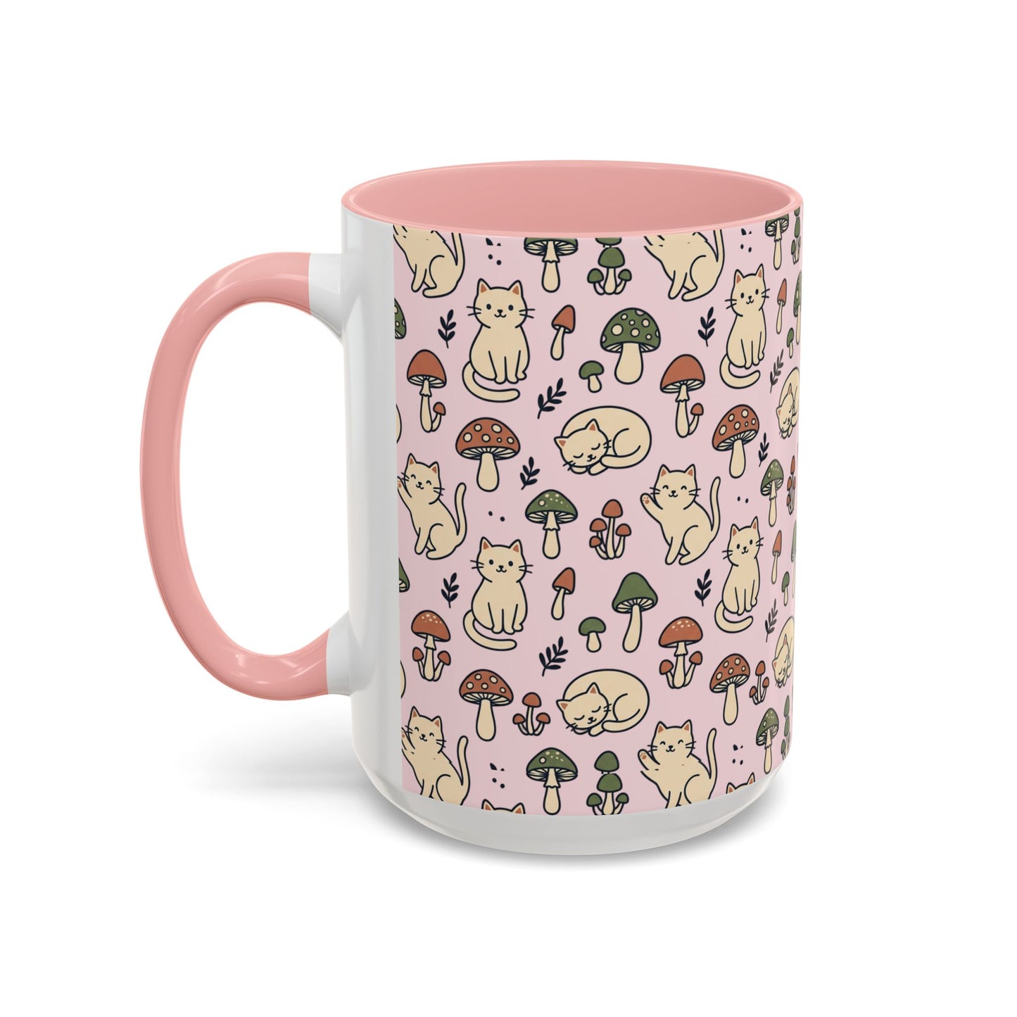 Cats and Mushrooms Mug | Accent Coffee Mug