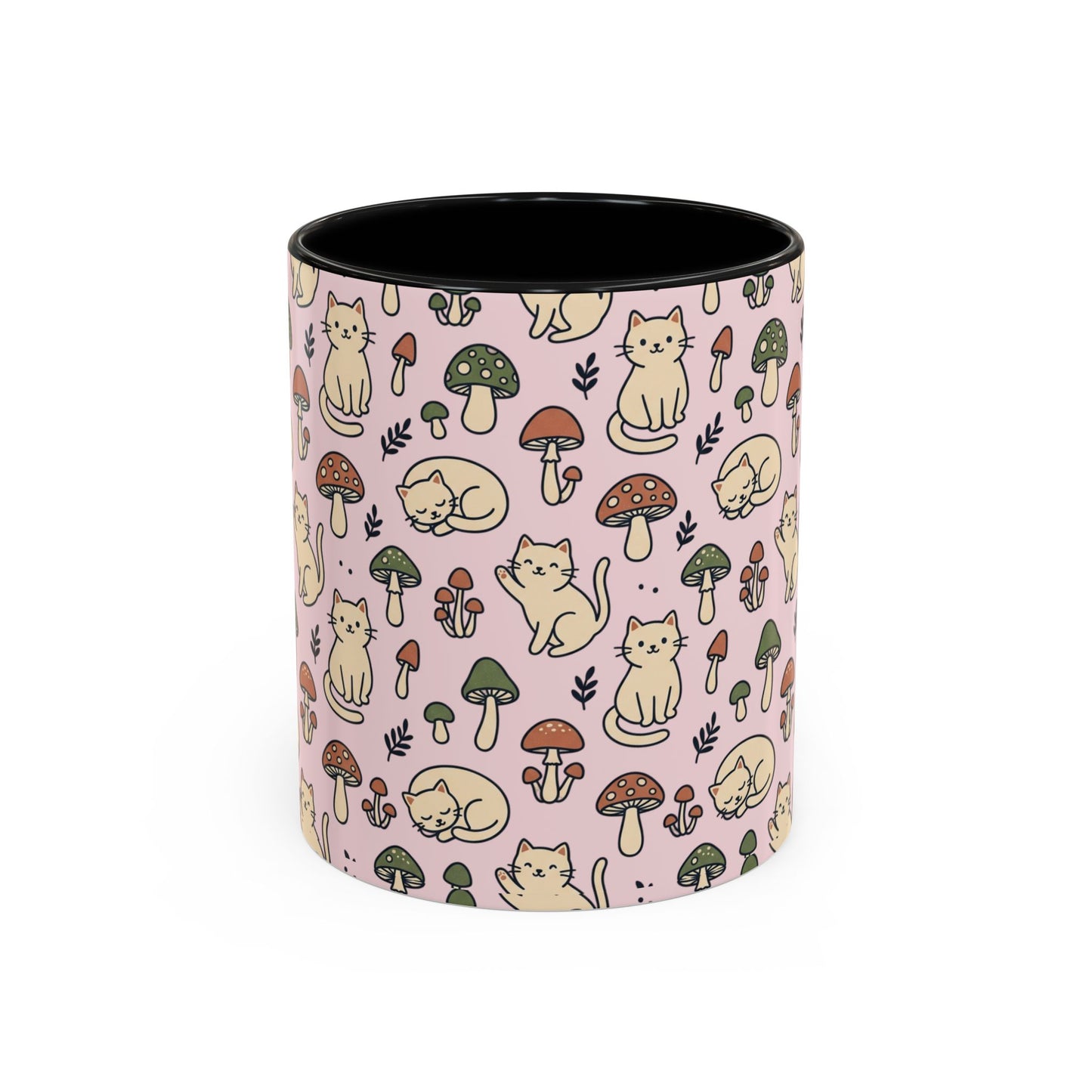 Cats and Mushrooms Mug | Accent Coffee Mug