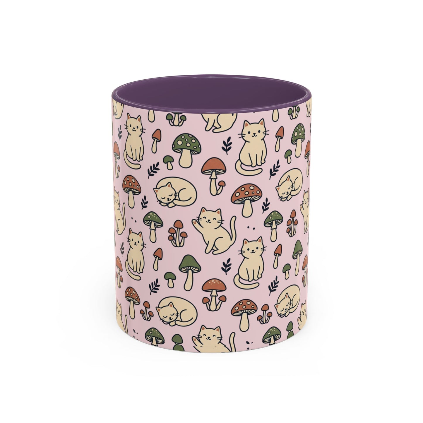 Cats and Mushrooms Mug | Accent Coffee Mug