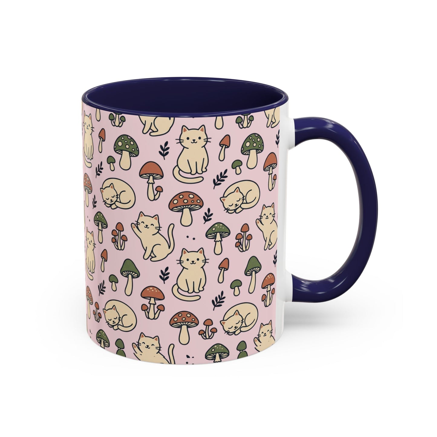 Cats and Mushrooms Mug | Accent Coffee Mug