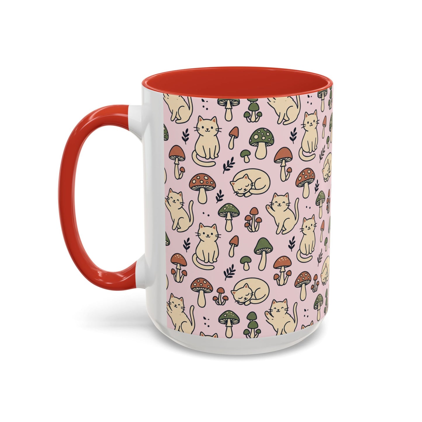 Cats and Mushrooms Mug | Accent Coffee Mug