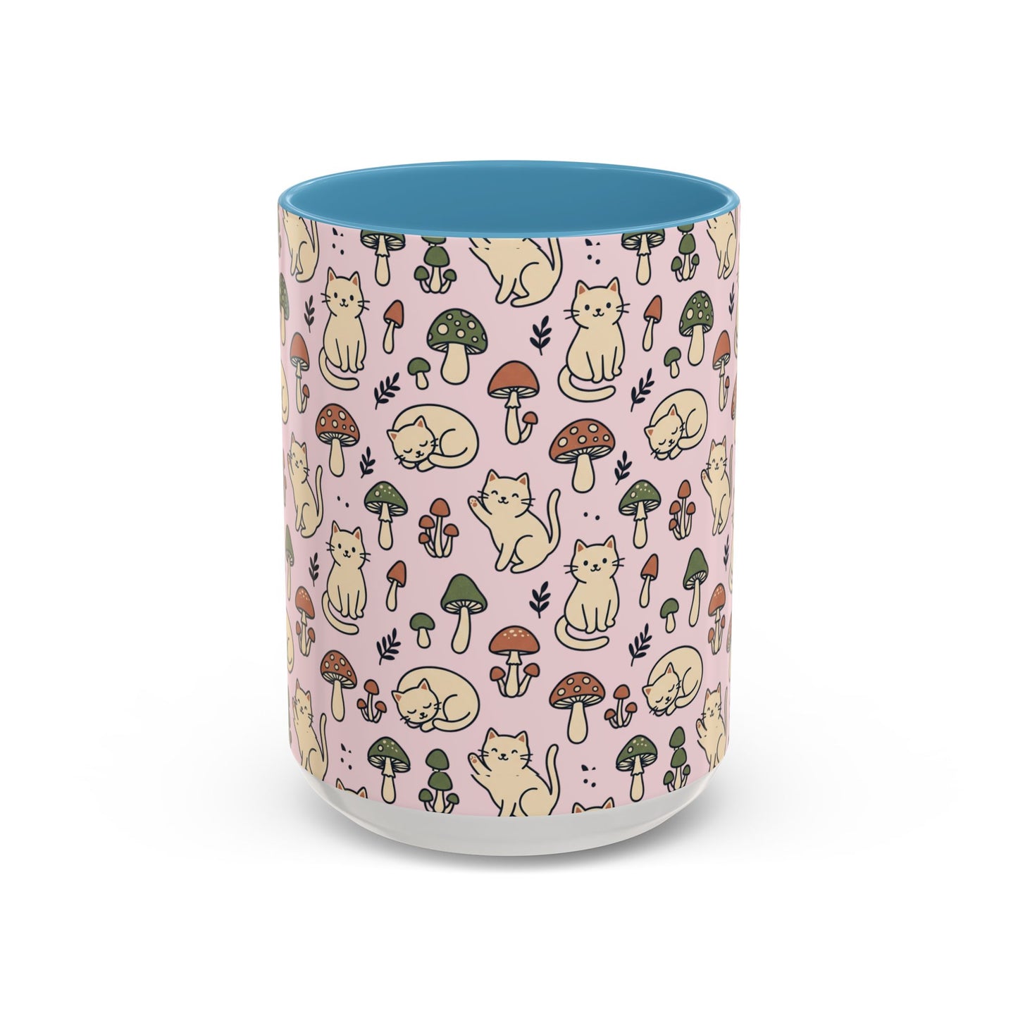 Cats and Mushrooms Mug | Accent Coffee Mug
